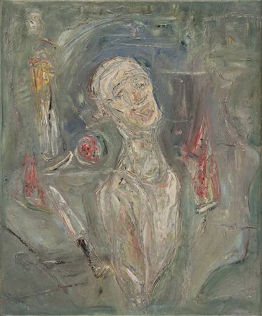 GIOVANNI STRADONE (Roma 1911 - 1981) Cocomeraio, 1947 Olio su tela, cm. 57 x...