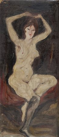 GIOVANNI STRADONE (Nola 1911 - Roma 1981) Nudo di donna con braccia alzate...