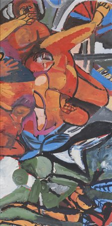 ANTONIO ZANINI (Mantova 1938 - Viterbo 2009) Figure Tecnica mista su carta,...