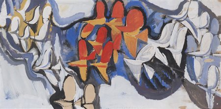 ANTONIO ZANINI (Mantova 1938 - Viterbo 2009) Senza titolo, 1968 Tecnica mista...