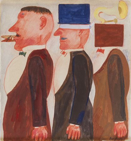 FRANZ BORGHESE (Roma 1941 - 2005) Giochi di società (non vedo, non sento, non...