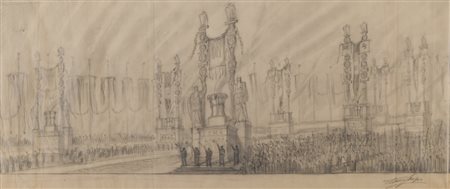 ARMANDO BRASINI (Roma 1879 - 1965) Progetto per la Sfilata della Marcia su...