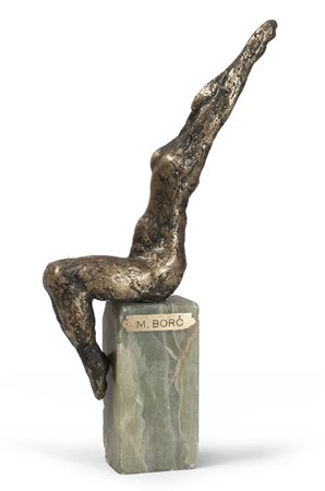 MILOS BORC (Repubblica Ceca 1912 - Trento 2001) Donna seduta Scultura in...