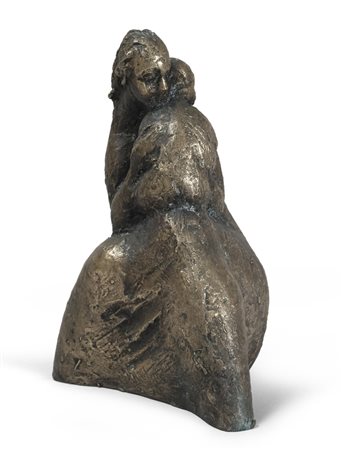 MILOS BORC (Repubblica Ceca 1912 - Trento 2001) Maternità Scultura in bronzo,...