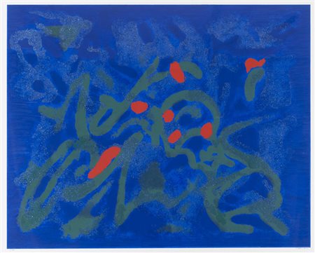 GIULIO TURCATO (Mantova 1912 - Roma 1995) Senza titolo Litografia a colori,...