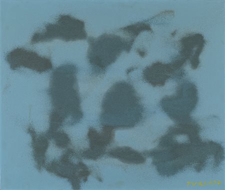 GIULIO TURCATO (Mantova 1912 - Roma 1995) Cangiante blu, 1970 Olio su tela,...