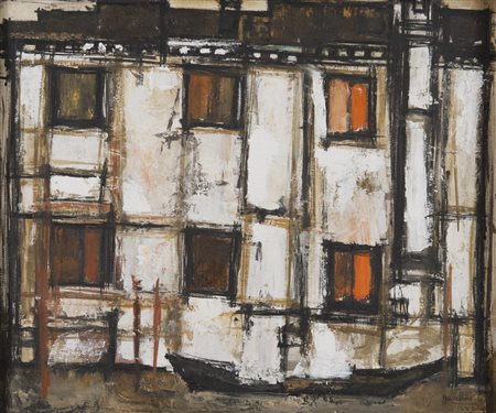 GIUSEPPE GAMBINO (Vizzini 1928 - Preganziol 1997) Venezia - Una casa sul rio,...