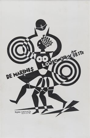 FORTUNATO DEPERO (Fondo 1892 - Rovereto 1960) De Marinis New York Serigrafia,...