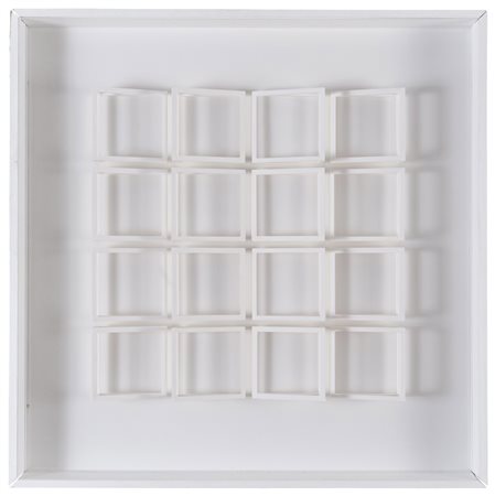 KLAUS STAUDT (Otterndorf sul Meno 1932) Zweiteilig, 1989 Legno, pittura e...