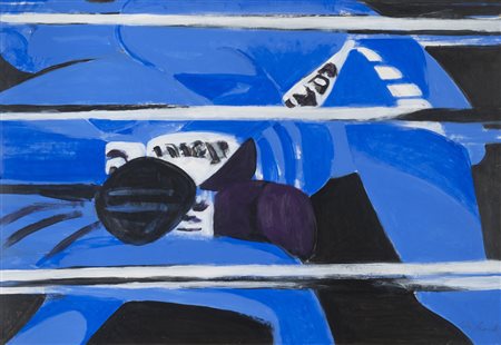 TITINA MASELLI (Roma 1924 - 2005) Boxeurs Acrilici su carta, cm. 69 x 99...