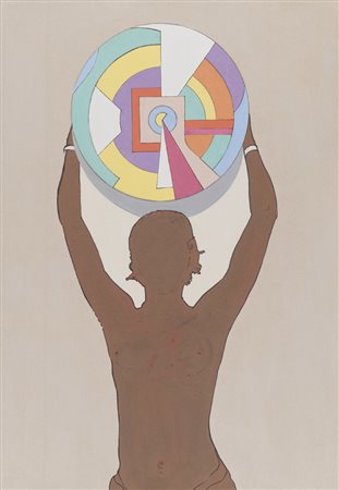 RENATO MAMBOR (Roma 1936 - 2014) In alto, 2006 Olio e smalto su tela grezza,...