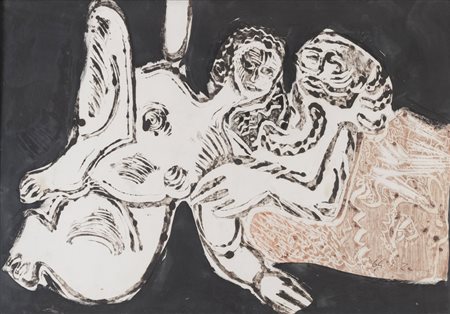 ANTONIO ZANINI (Mantova 1938 - Viterbo 2009) Scena erotica, 1964 Tecnica...