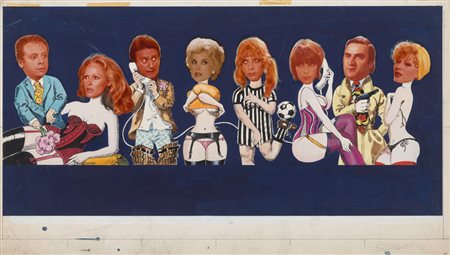 RENATO CASARO (Treviso 1935) SPOGLIAMOCI COSI', SENZA PUDOR... Bozzetto per...