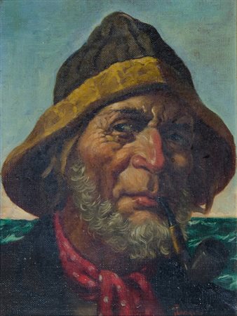 Fabrizi Lotto di 2 piccole opere ad olio su tela raffiguranti ritratti.