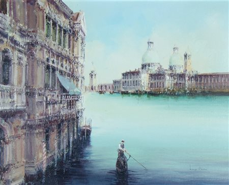 Luigi Rocca 1952 "Canale veneziano" cm. 40x50 - olio su tela Firmato b. a d.