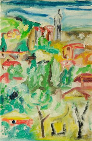 Giovanni Balansino 1912-1986 "Paesaggio" cm. 30x20 - olio su cartone telato...
