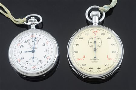 Lotto composto da cronometro Lemania e orologio da tasca Minerva.