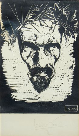 Lorenzo Viani Viareggio 1882-Roma 1936 "Volto" cm. 55x35 - incisione Firmato...