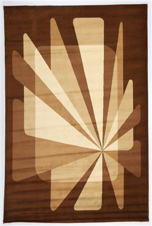 MANIFATTURA ITALIANA Tappeto in lana e fibre artificiali anni70°. -. Cm...