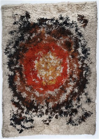 MANIFATTURA ITALIANA Tappeto in lana anni 70°. -. Cm 290,00 x 212,00.