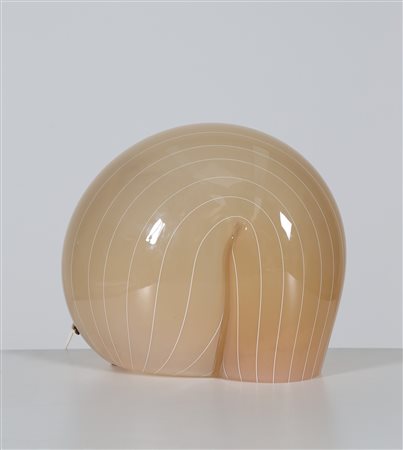 TAGLIAPIETRA LINO (n. 1934) Lampada da tavolo in vetro anni 70. -. Cm 38,00 x...