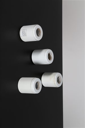 SARFATTI GINO (1912 - 1985) Quattro faretti in metallo laccato, mod. SP 14,...