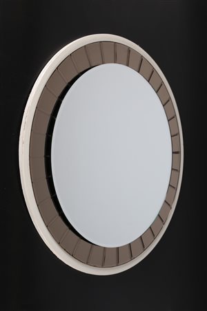 CRISTAL ART TORINO Specchio da parete con cornice in vetro inciso e molato,...