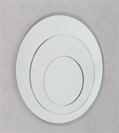 CRISTAL ART TORINO Specchio in vetro, anni 50. -. Cm 78,00 x 78,00 x 2,00.