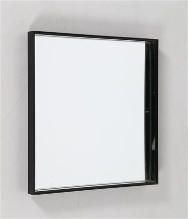 FONTANA ARTE Specchio in metallo laccato e vetro, 1960. -. Cm 51,50 x 51,50 x...