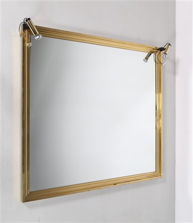 MANIFATTURA ITALIANA Specchiera in ottone, anni 70. -. Cm 130,00 x 120,00 x...