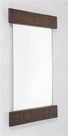 BROTTO ANGELO (1914 - 2002) Specchio da parete in bronzo scolpito, per...