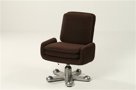 KING PERRY A. (n. 1938) Poltrona in metallo e tessuto per Planula, Agliana,...