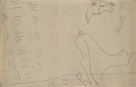 OSVALDO LICINI (1894 - 1958) Amalassunta, 1949 matita su carta, cm 22x35...