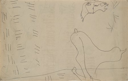 OSVALDO LICINI (1894 - 1958) Amalassunta, 1949 matita su carta, cm 22x35...