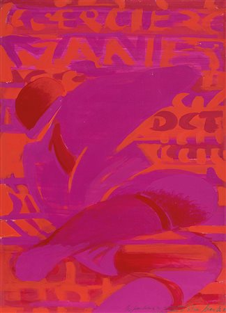 TITINA MASELLI (1924 - 2005) Senza titolo, 1981 olio su carta, cm 70x50...