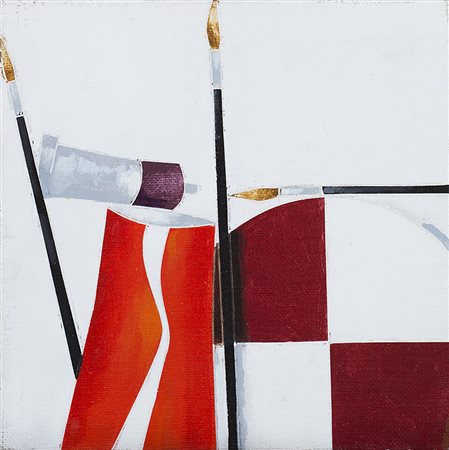 EMILIO TADINI (Milano 1927 - Milano 2002) Natura morta, 1986 olio su tela, cm...