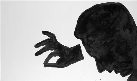 SERGIO LOMBARDO (1960) Aldo Moro, 1961 smalto su tela, cm 90x150 Firmato,...