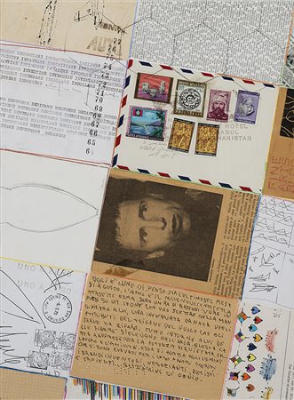 ALIGHIERO BOETTI (1940 - 1994) Senza titolo (Graziano Mesina),'77-'78 collage...