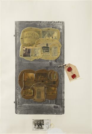 CONCETTO POZZATI (1935) Senza titolo, 1978 collage su carta, cm 100x70...