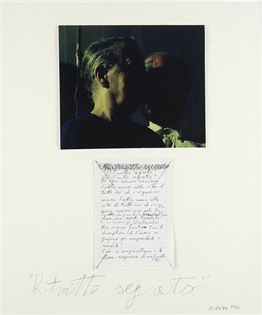MICHELE ZAZA (1948) Ritratto segreto, 1976 fotografia e collage su...