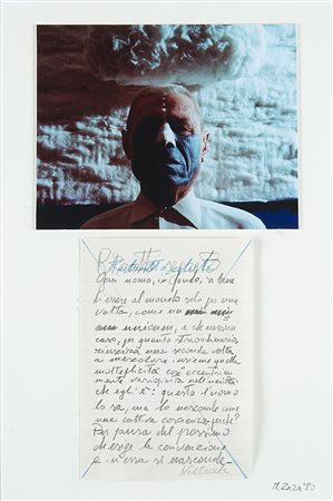 MICHELE ZAZA (1948) Ritratto celeste, 1980 fotografia e collage su...