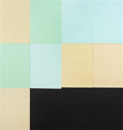 GIUSEPPE CHIARI (1926 - 2007) Geometria, 1990 collage su tela, cm. 100x105...