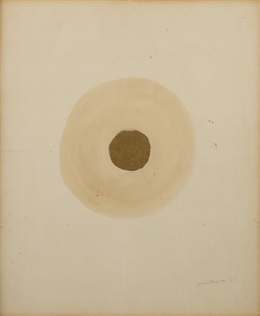 LUCIO FONTANA (1899 - 1968) Ambiente spaziale, 1949 gouache su carta, lilla...