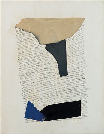 GIUSEPPE SANTOMASO (1907 - 1990) Senza titolo, 1979 collage e tecnica mista...