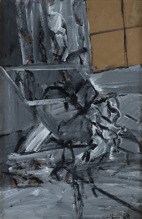 NANNI VALENTINI (1932 - 1985) Senza titolo, 1963 tecnica mista su carta, cm...