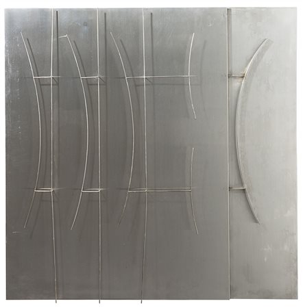 MELOTTI FAUSTO (1901 - 1986) Bassorilievo archi, 1970 acciaio inox (n° 3...