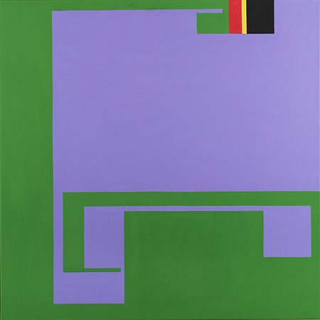 BRUNO MUNARI (1907 - 1998) Negativo-Positivo, 1965 acrilico su tela, cm 100 x...