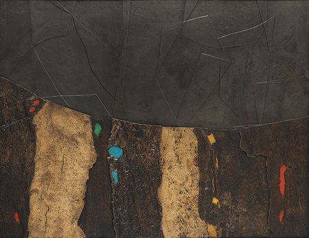 ROBERTO CRIPPA (1921 - 1972) Landscape, 1964 collage di sugheri e amiantite...