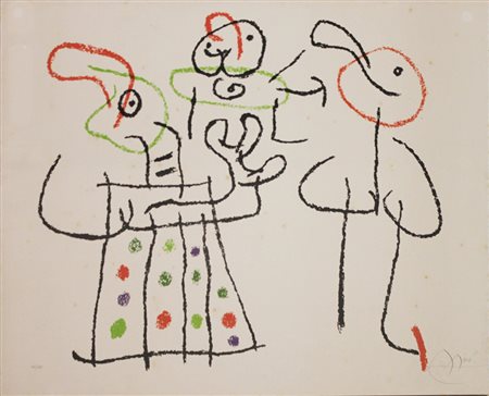 Joan Miró (Barcellona 1893 – Palma di Maiorca 1983) Senza Titolo Litografia...