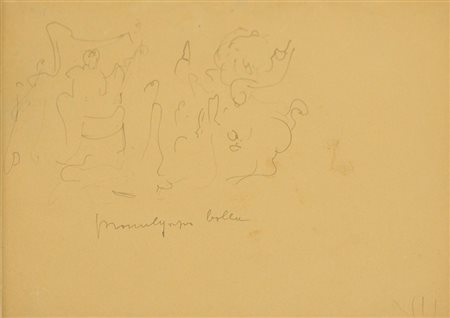 Lucio Fontana (Rosario 1899 – Comabbio 1968) Studio per la V Porta del Duomo...